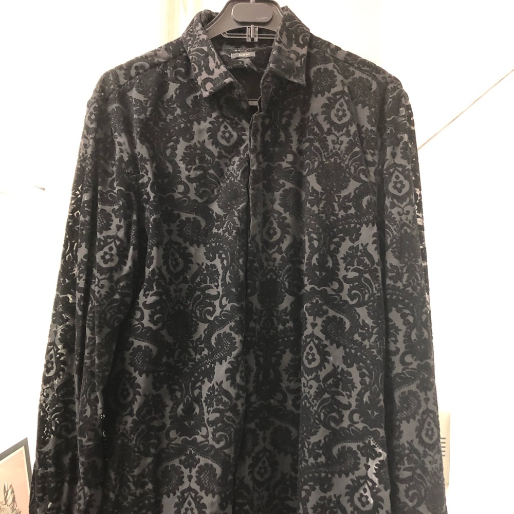 COPY - Amazing Zara jacquard velvet shirt Men in M